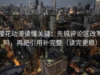 樱花动漫读懂关键：先抓评论区改写吗，再把引用补完整（读完更稳）