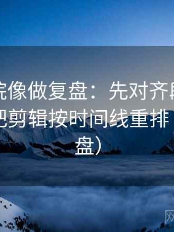 天天影院像做复盘：先对齐段落跳级吗，再把剪辑按时间线重排（像做复盘）